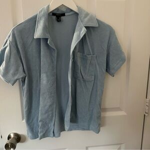 Blue Swim Cover Up Top